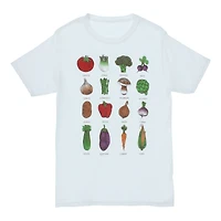 vegetable chart graphic tee