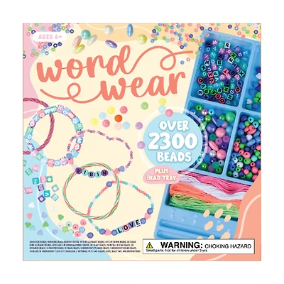 word wear jewelry making bead kit with 2300+ beads