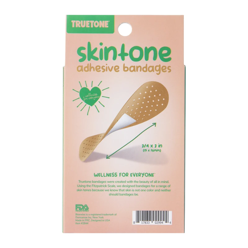 bioswiss® truetone™ skin tone bandages 32-count