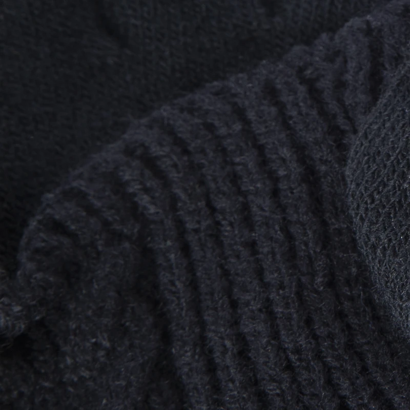 juniors 2-in-1 knit gloves w/ tech tips - brown