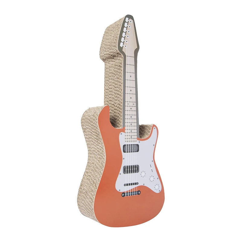 guitar cat scratcher with catnip 21.6in