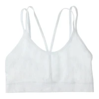 juniors white seamless ribbed bralette