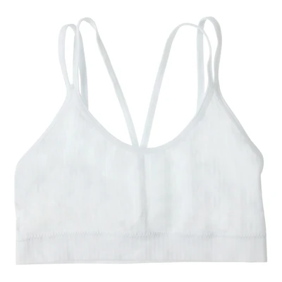 juniors white seamless ribbed bralette