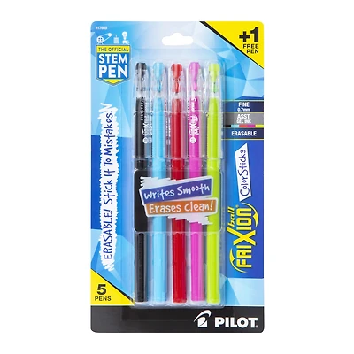 Pilot® Frixion Ball® Color Sticks Erasable Gel ink Pens 5-Count