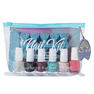 10-piece nail kit with nail polish & accessories
