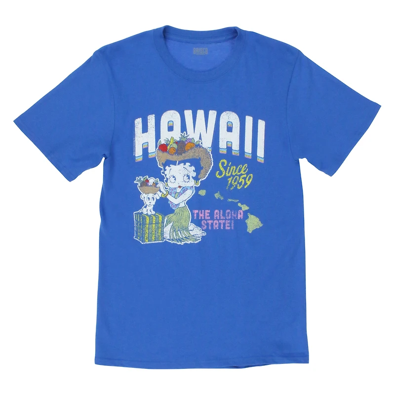 betty boop ‘hawaii, the aloha state since 1959’ graphic tee