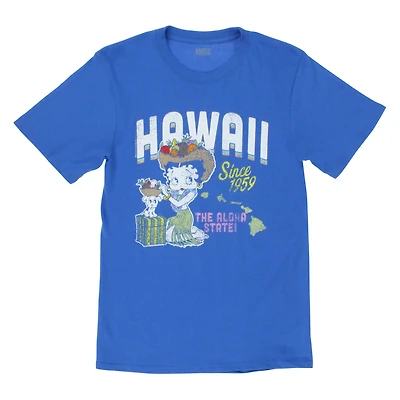 betty boop ‘hawaii, the aloha state since 1959’ graphic tee