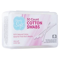 simply soft™ cotton swabs travel pack 50-count