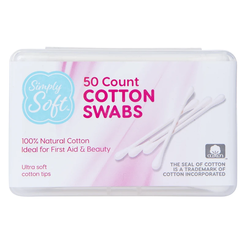 simply soft™ cotton swabs travel pack 50-count