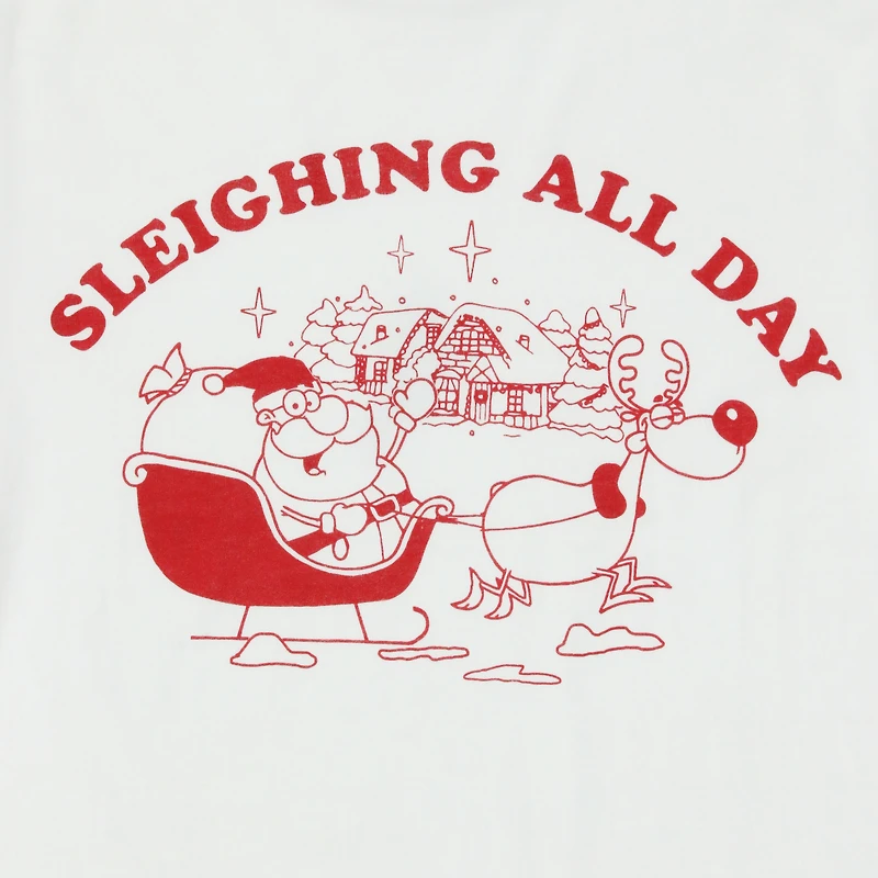 sleighing all day' graphic tee