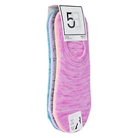 ladies space dye sneaker socks 5-pack