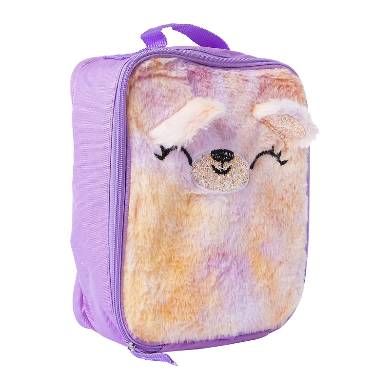 plush critter lunch bag 9.8in x 8in - bear