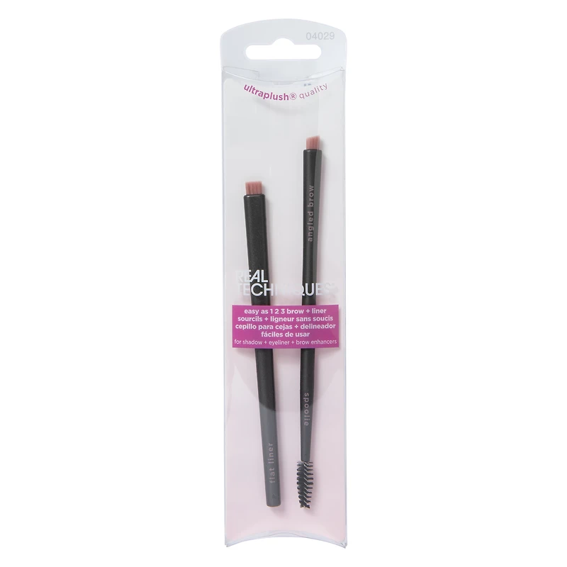 easy as 1-2-3 brow & liner makeup brush set