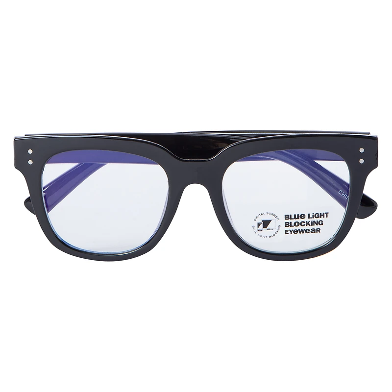 ladies thick square blue light blocking glasses