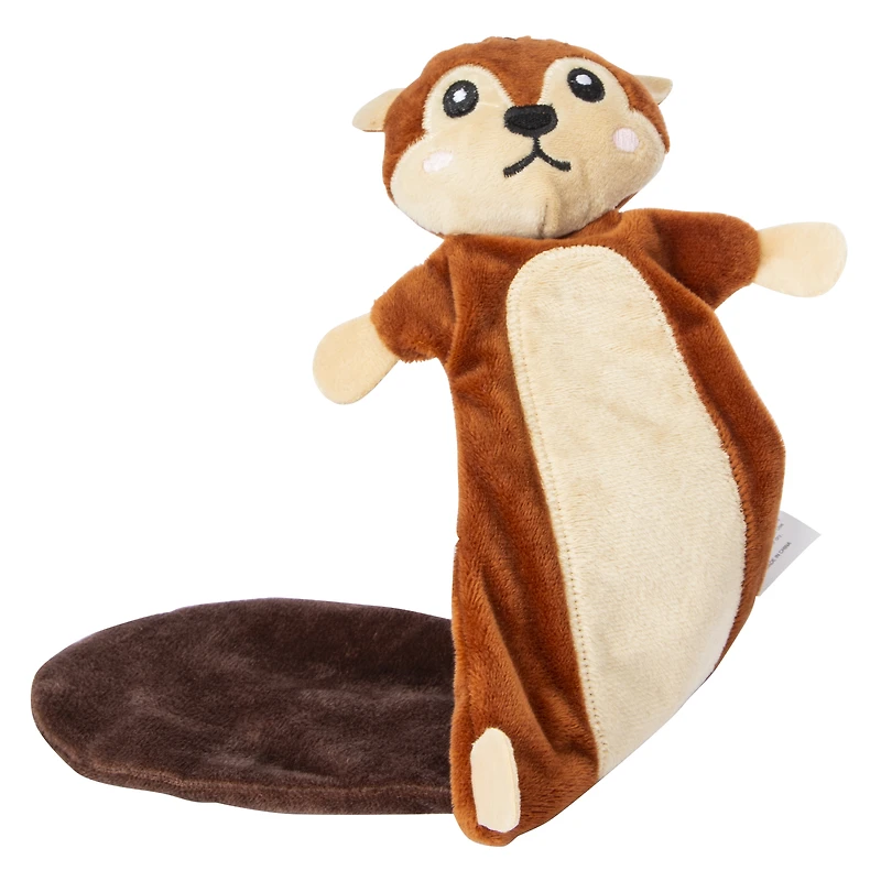 crinkle plush dog toy - squirrel