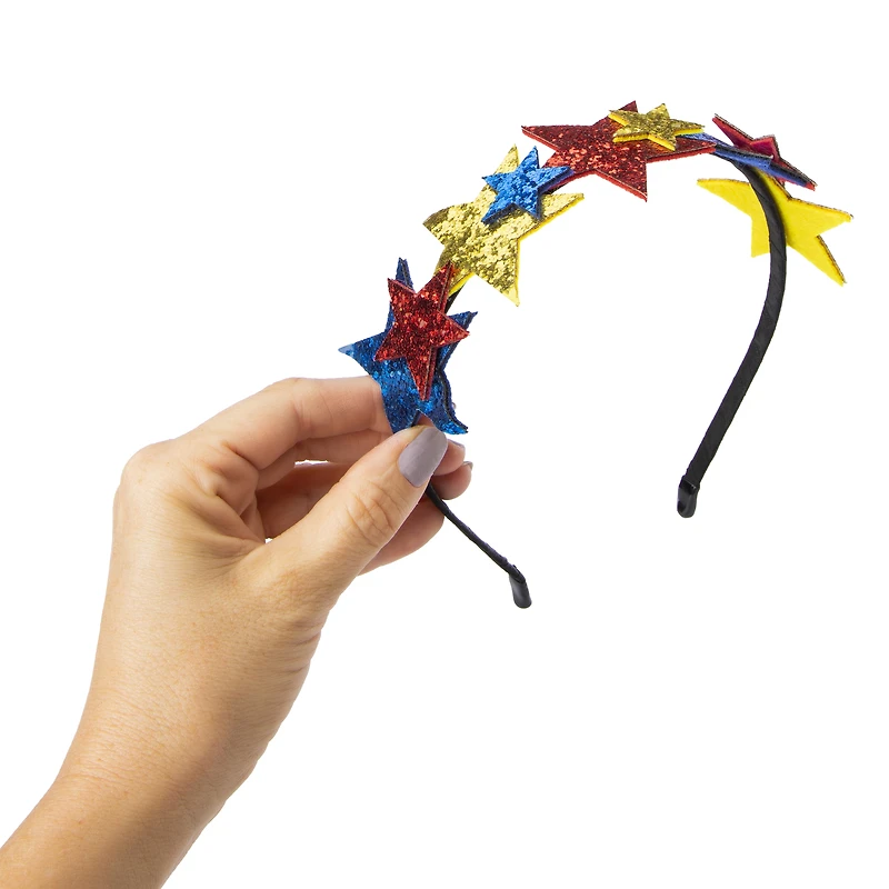 glitter star headband