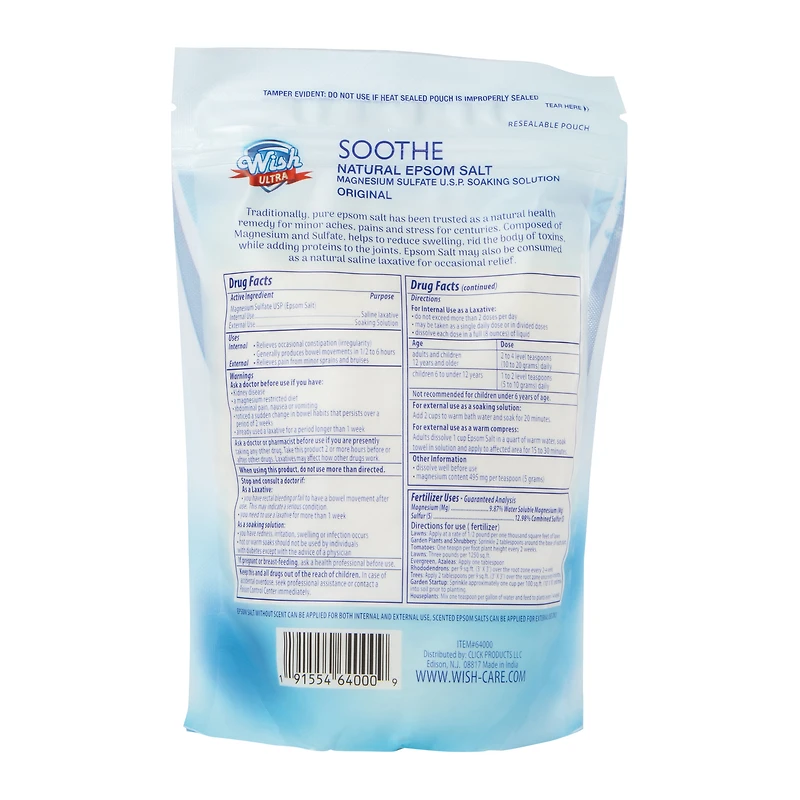 wish ultra natural epsom salts 16oz