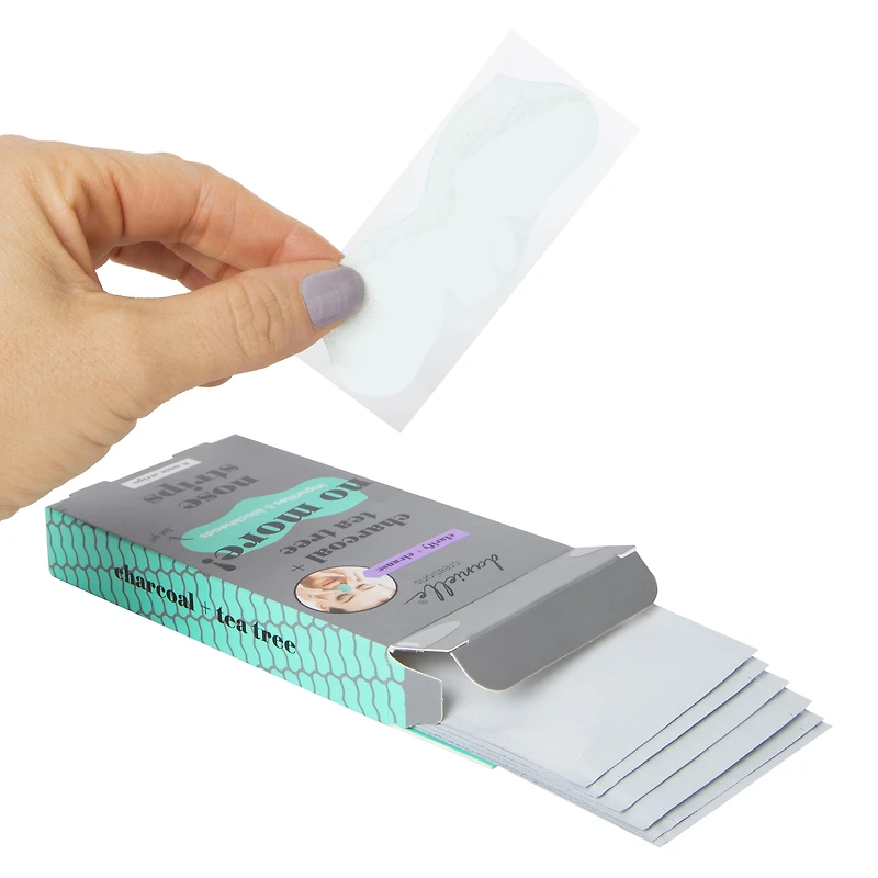 danielle® charcoal + tea tree nose strips 8-count
