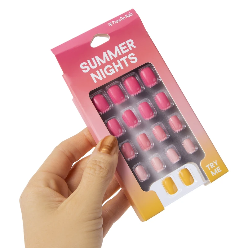 summer nights press-on nails 18-piece set