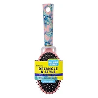 tropical print oval cushion brush