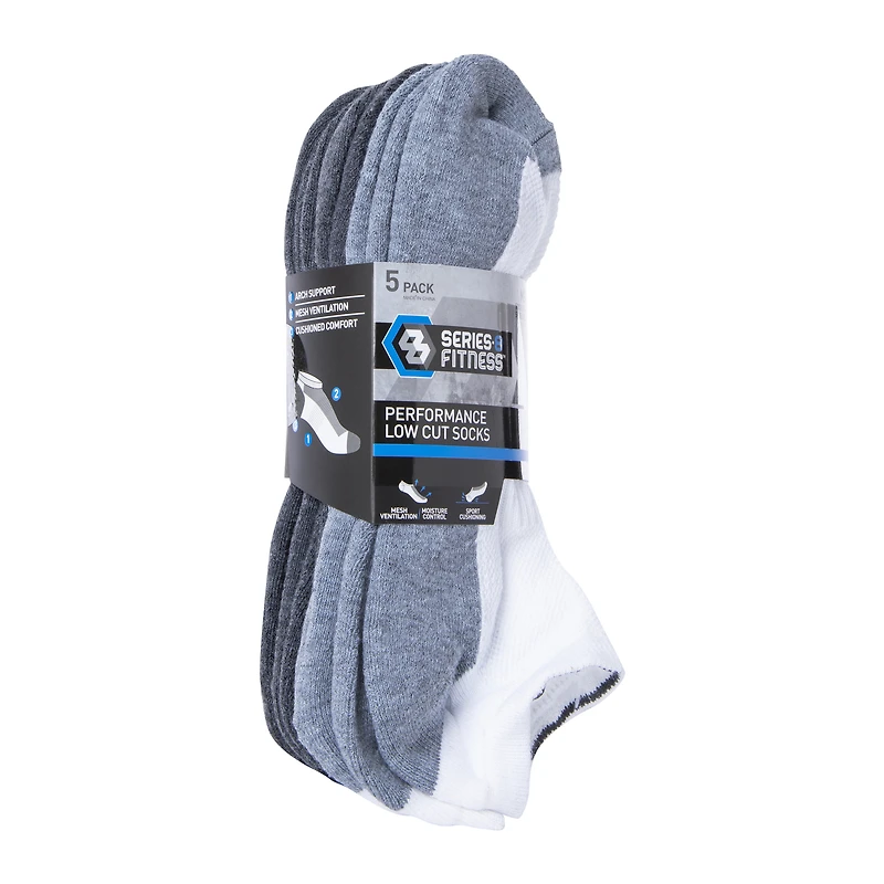 series-8 fitness™ men's low-cut performance socks 5-pack
