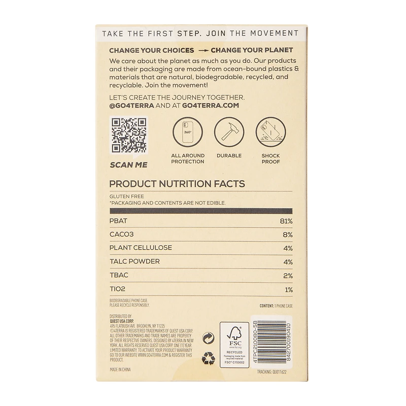 4terra® iPhone 12®/12 Pro® biodegradable phone case