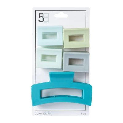 claw clips 5-pack - bright pink