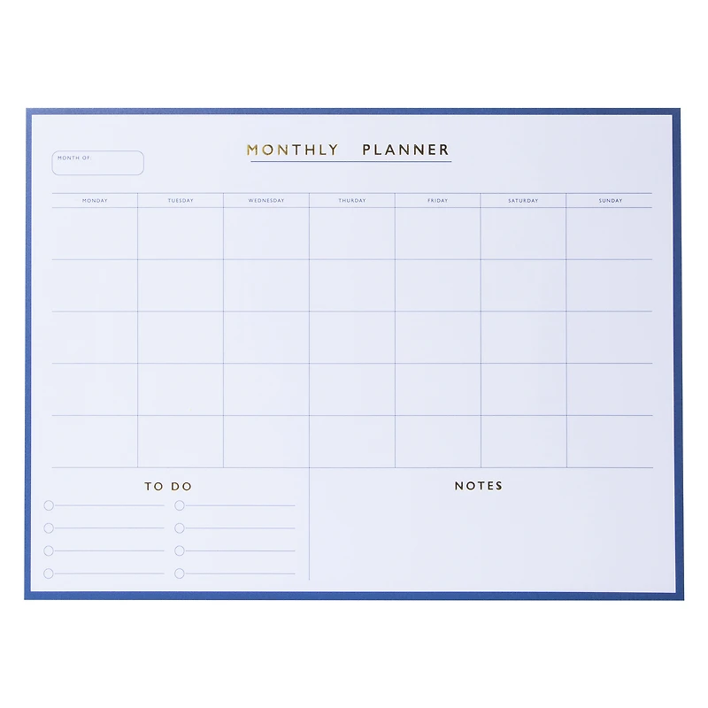 monthly planner calendar & to do list 14in x 10.5in