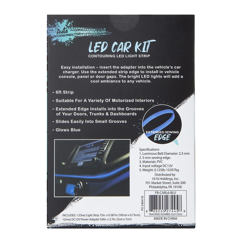 contouring LED light strip car kit