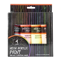 neon acrylic paints 4-pack
