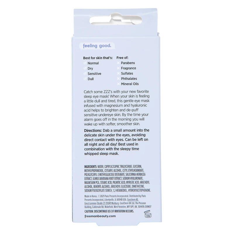 freeman® sleepy time whipped eye mask 0.5oz