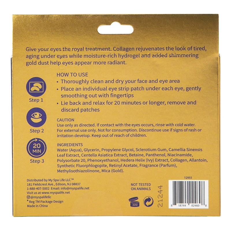 rejuvenating gold dust under-eye patches, 6 pairs