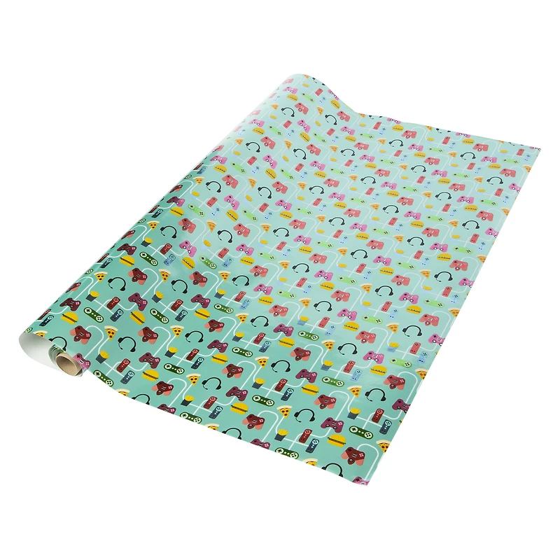 gamer wrapping paper roll 4ft x 30in