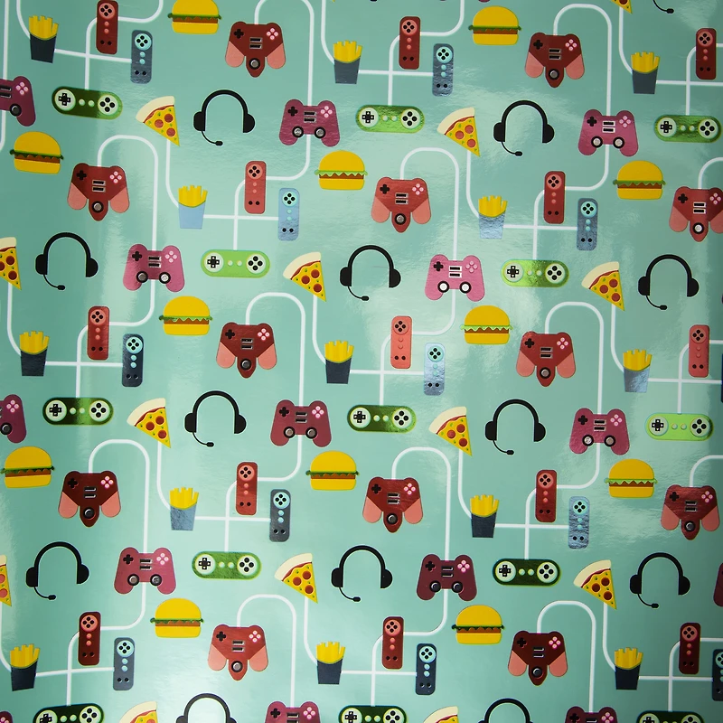 gamer wrapping paper roll 4ft x 30in