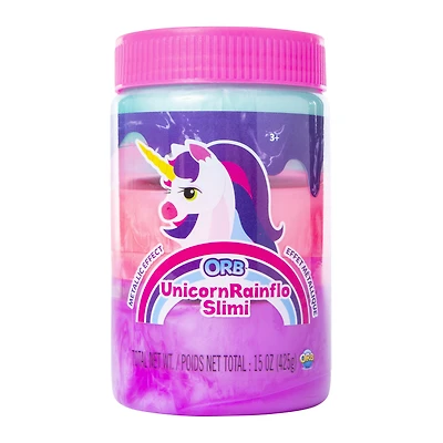 orb™ unicorn rainflo slime jar 15oz