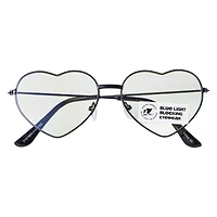 ladies heart blue light blocking glasses