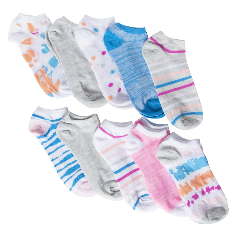 ladies tie dye ankle socks 10-pack