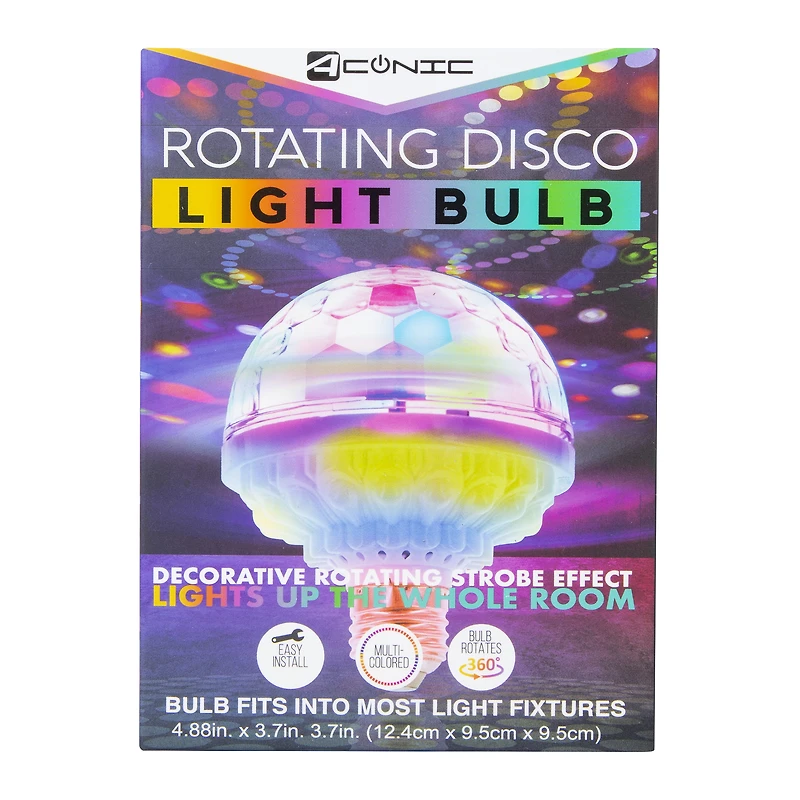 rotating disco LED light bulb