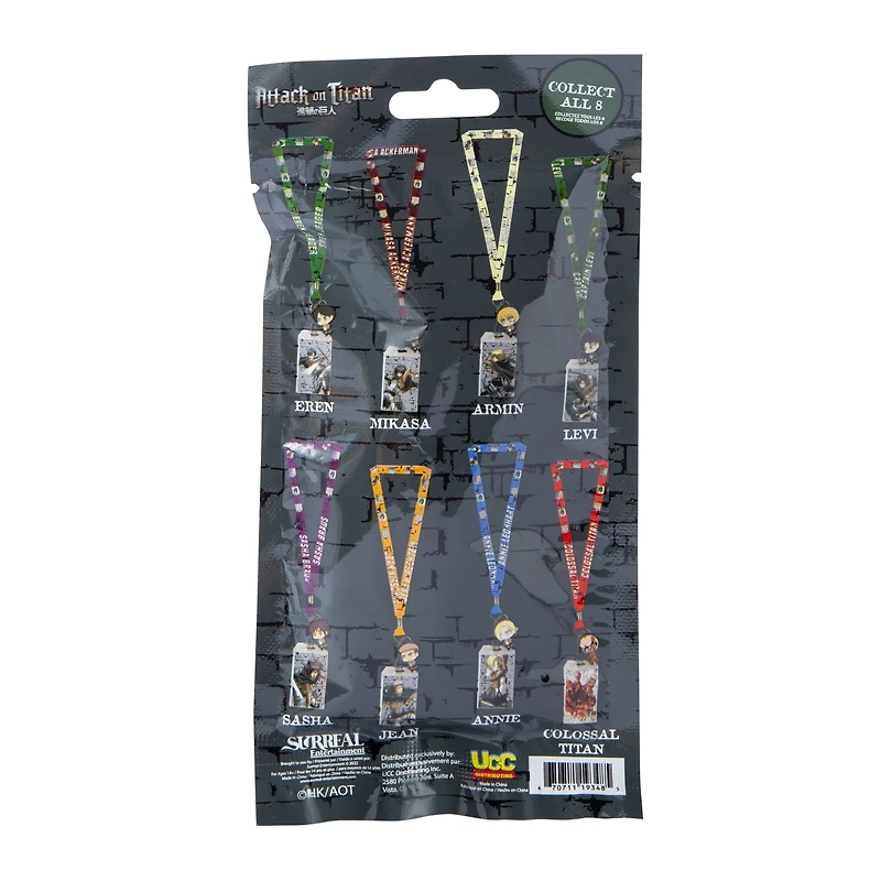 attack on titan™ lanyard with charm & card blind bag