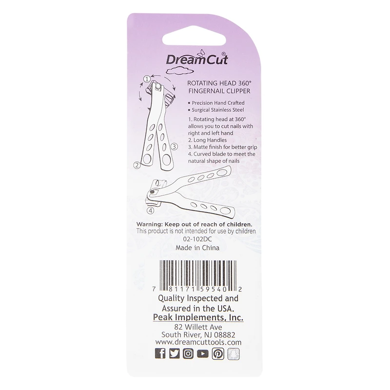 360-degree rotating fingernail clipper