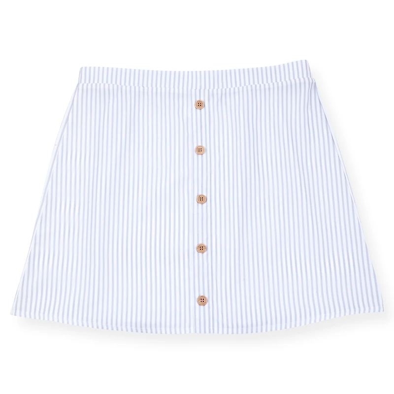 striped button down co-ord skirt