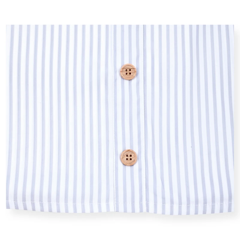 striped button down co-ord skirt