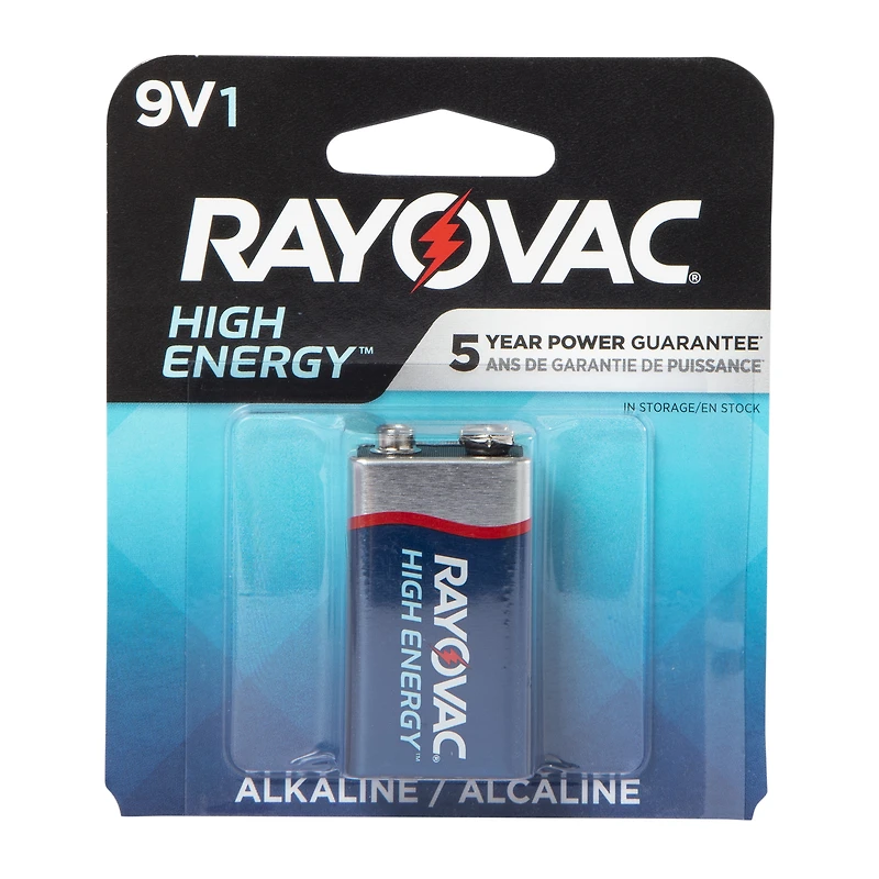 rayovac® high energy® 9v battery