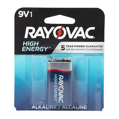 rayovac® high energy® 9v battery