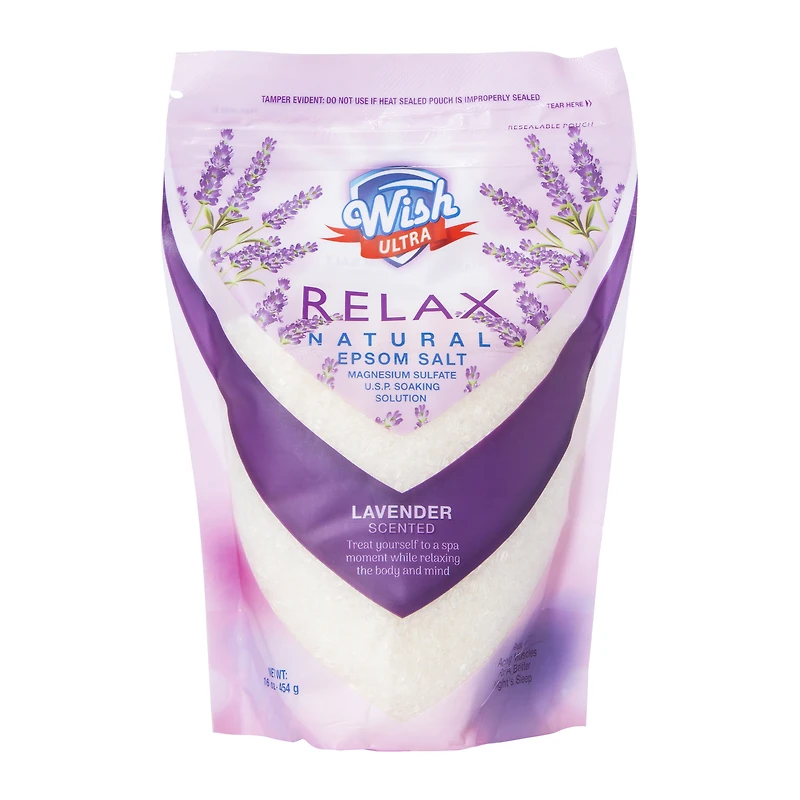 wish ultra relax natural epsom salts 16oz