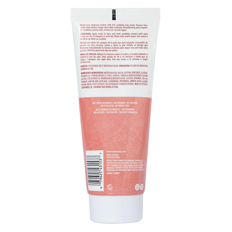 freeman® soothing korean cica clay mask 6oz