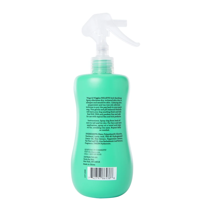 wags & wiggles relieve anti-itch spray 12oz
