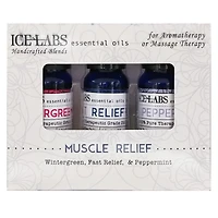 ice labs handcrafted essential oil blends for muscle relief 3-pack
