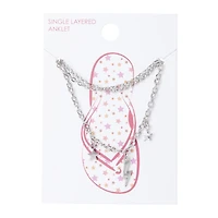 lightning bolt layered anklet