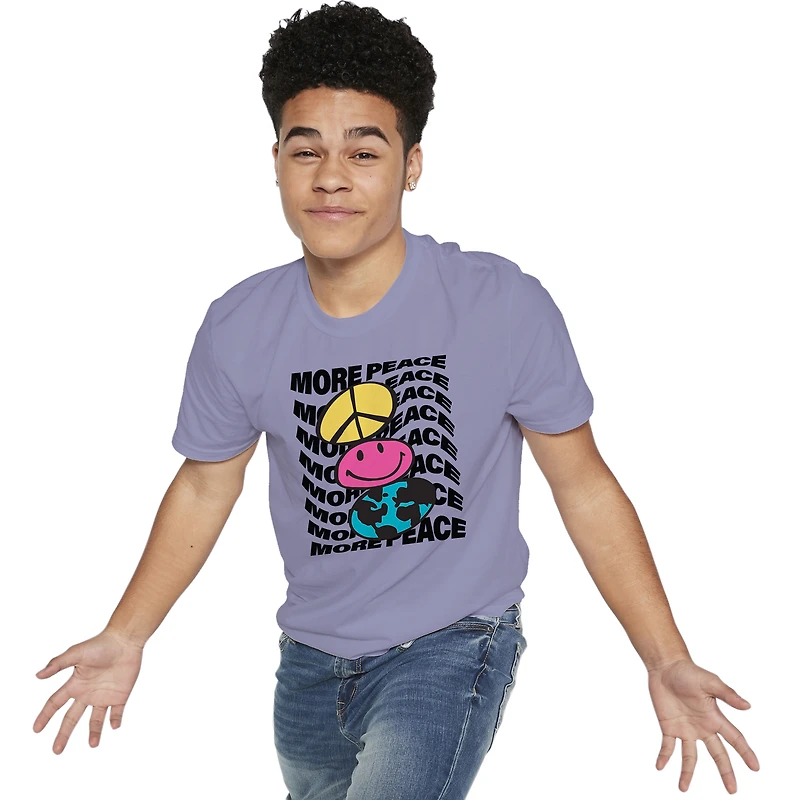 'more peace' graphic tee